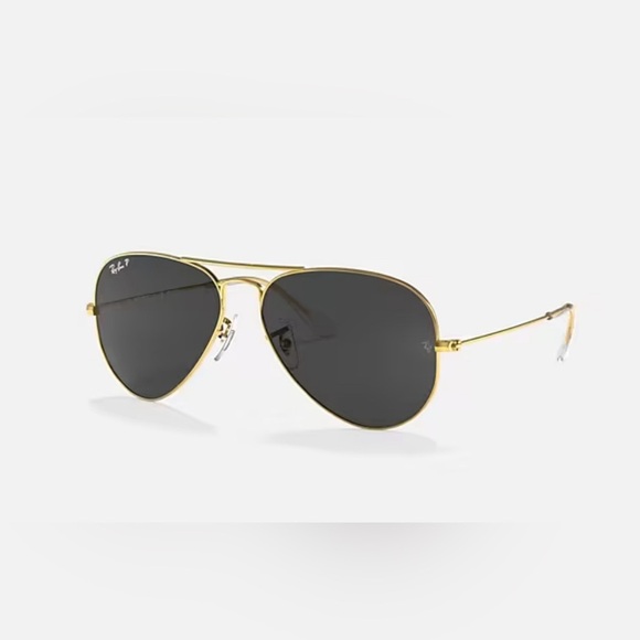 Rayban Aviator Classic Gold Frame Black Lenses Sunglasses - Picture 1 of 5
